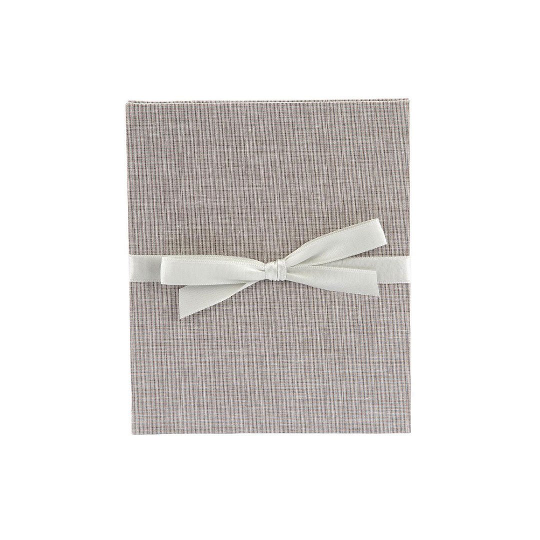 Goldbuch Album-book, for 10 photos, linen cover with ribbon, 16 x 19 cm, gray