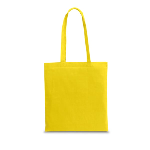 Bag, 100% cotton, with long handles, 370/410 mm, light green