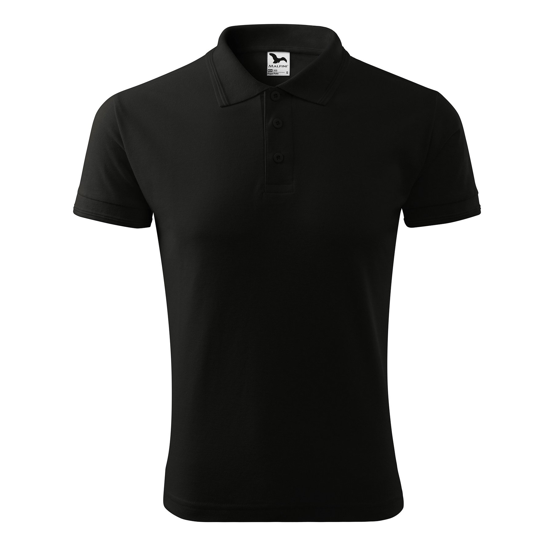 Malfini Men’s T-shirt Pique Polo 203, size XXXL, black