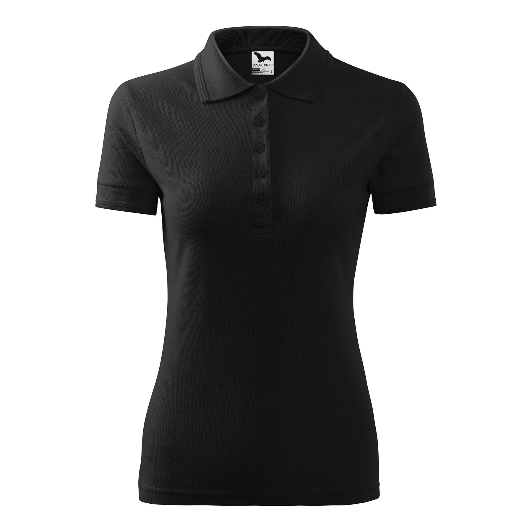 Malfini Women’s T-shirt Pique Polo 210, size L, black