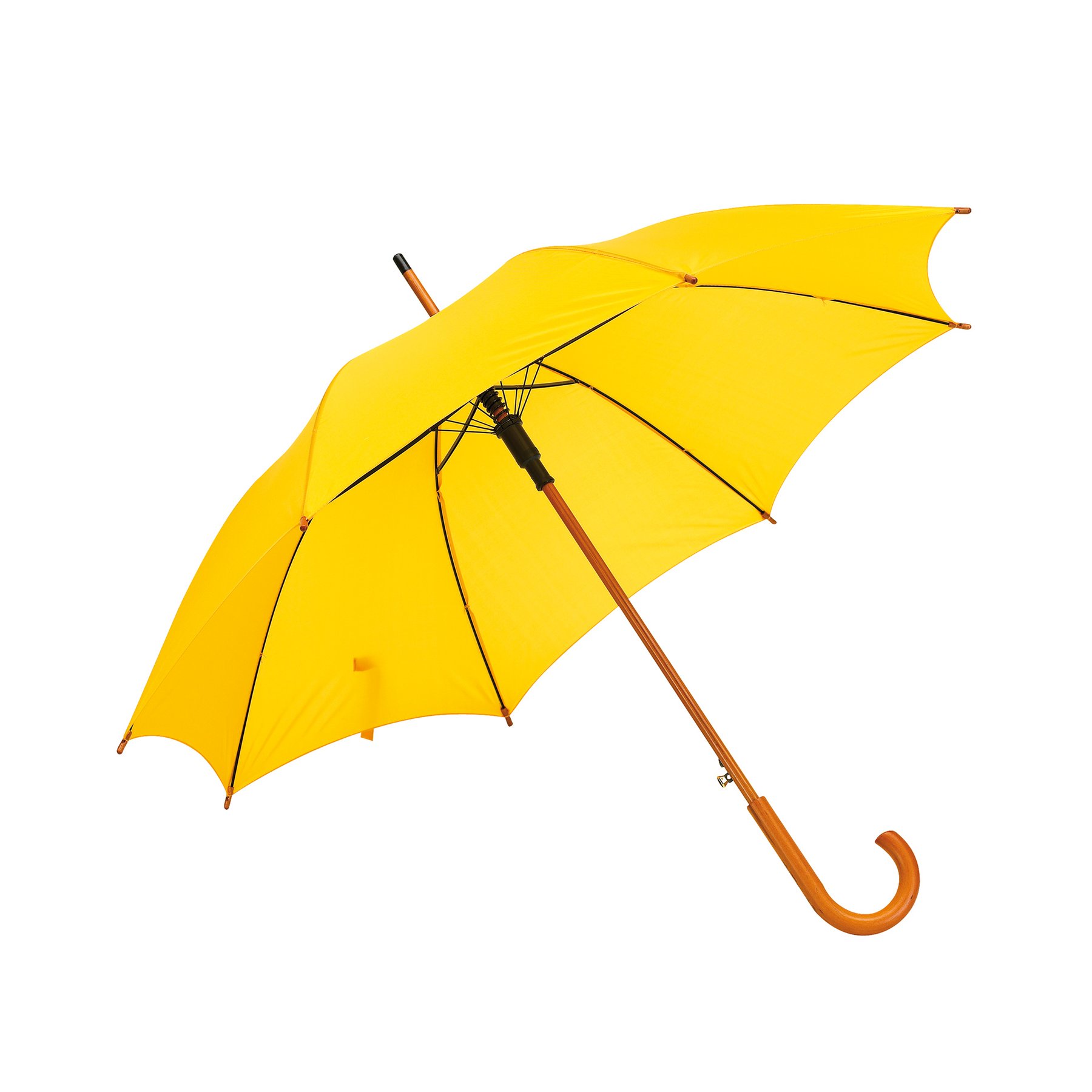 TOPS Umbrella Tango, automatic, with wooden handle, yellow
