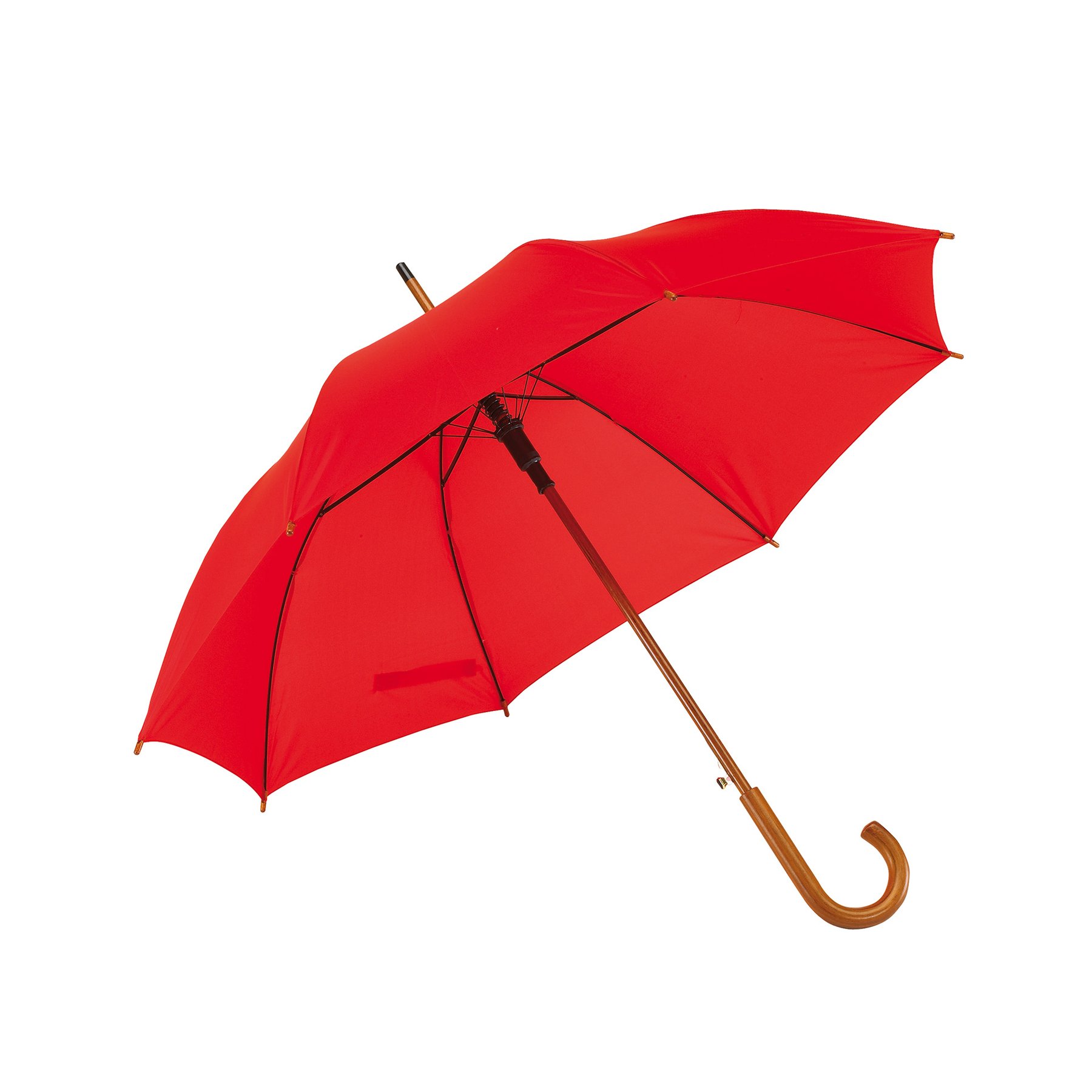 TOPS Umbrella Tango, automatic, wooden handle, red