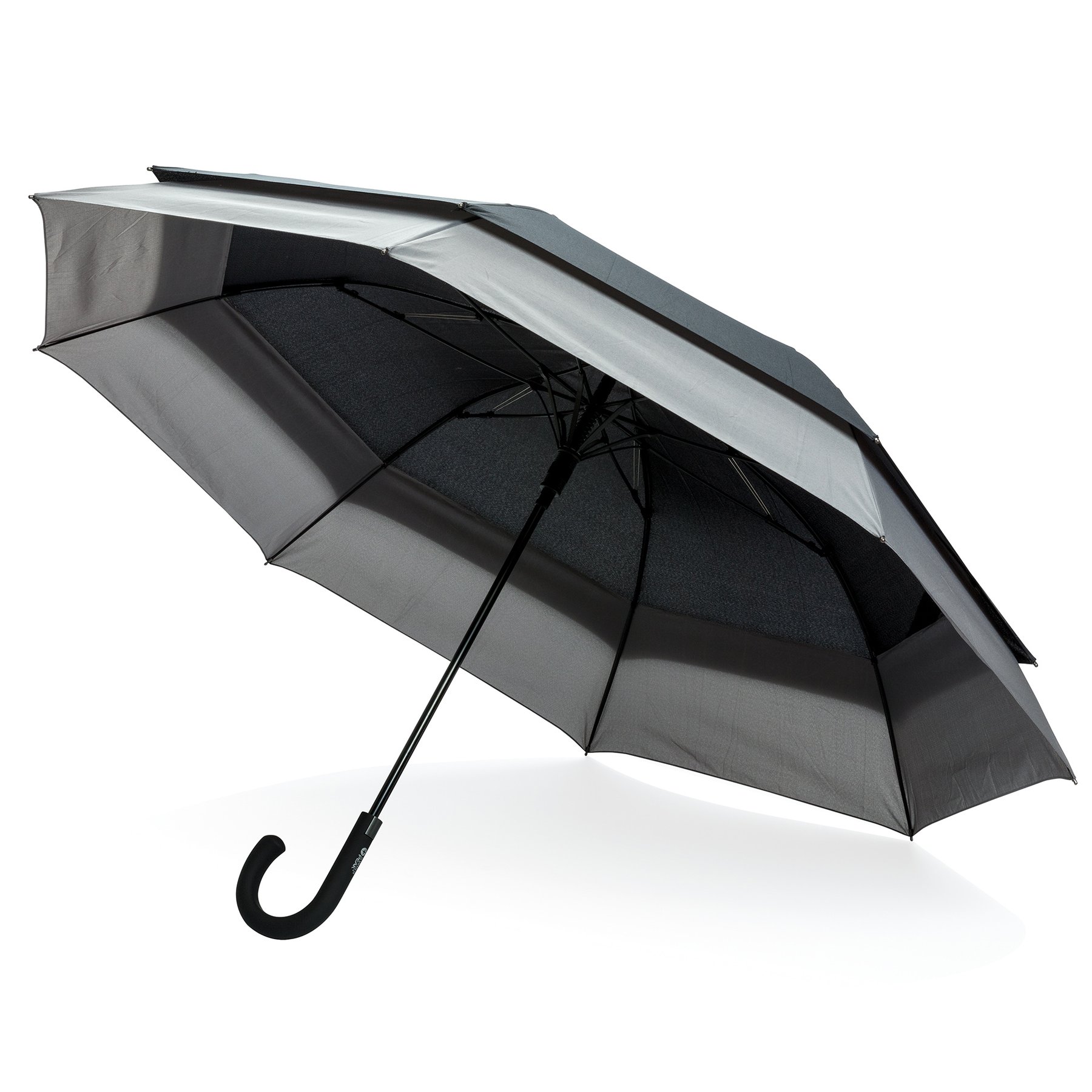 Swiss Peak Umbrella, expandable from 23'' to 27'', black-grey