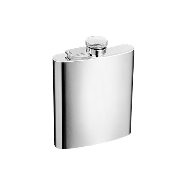 Flat Bottle Hop, 170 ml, silver
