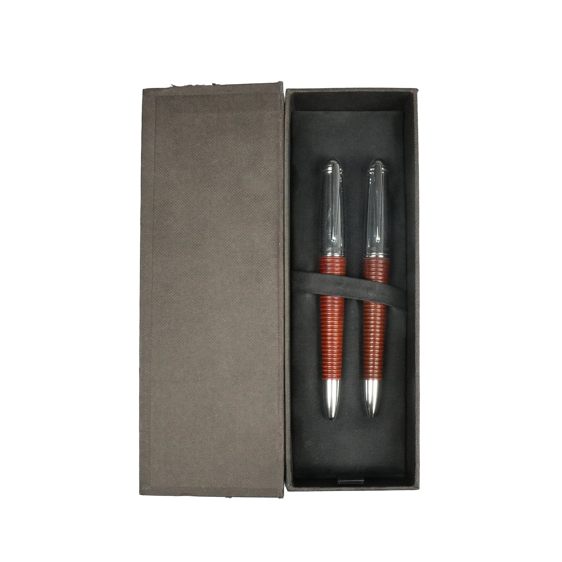 Jean-Louis Scherrer Rosewood pen and rollerball set