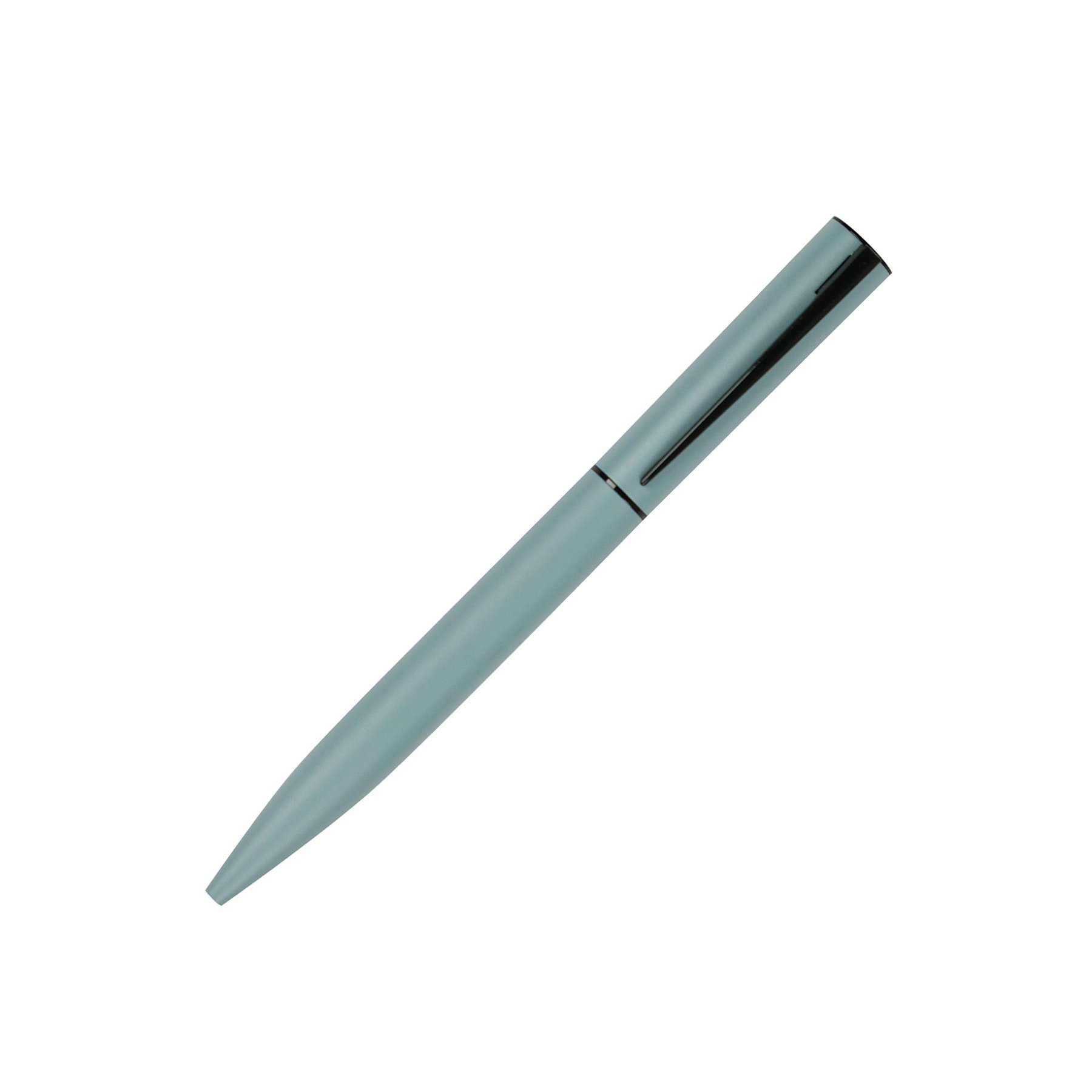 Sharp ballpoint pen, metal, light blue
