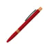 Ballpoint pen Mentor, metal, rubberized, bamboo top, red