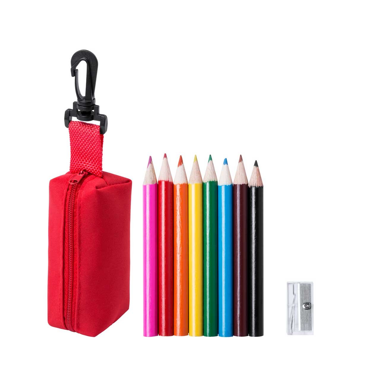 Medina Pencils, 8 colours, with sharpener, in red case