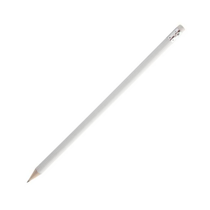 Cool Pencil Woncil, graphite, sharpened, with eraser, HB, white