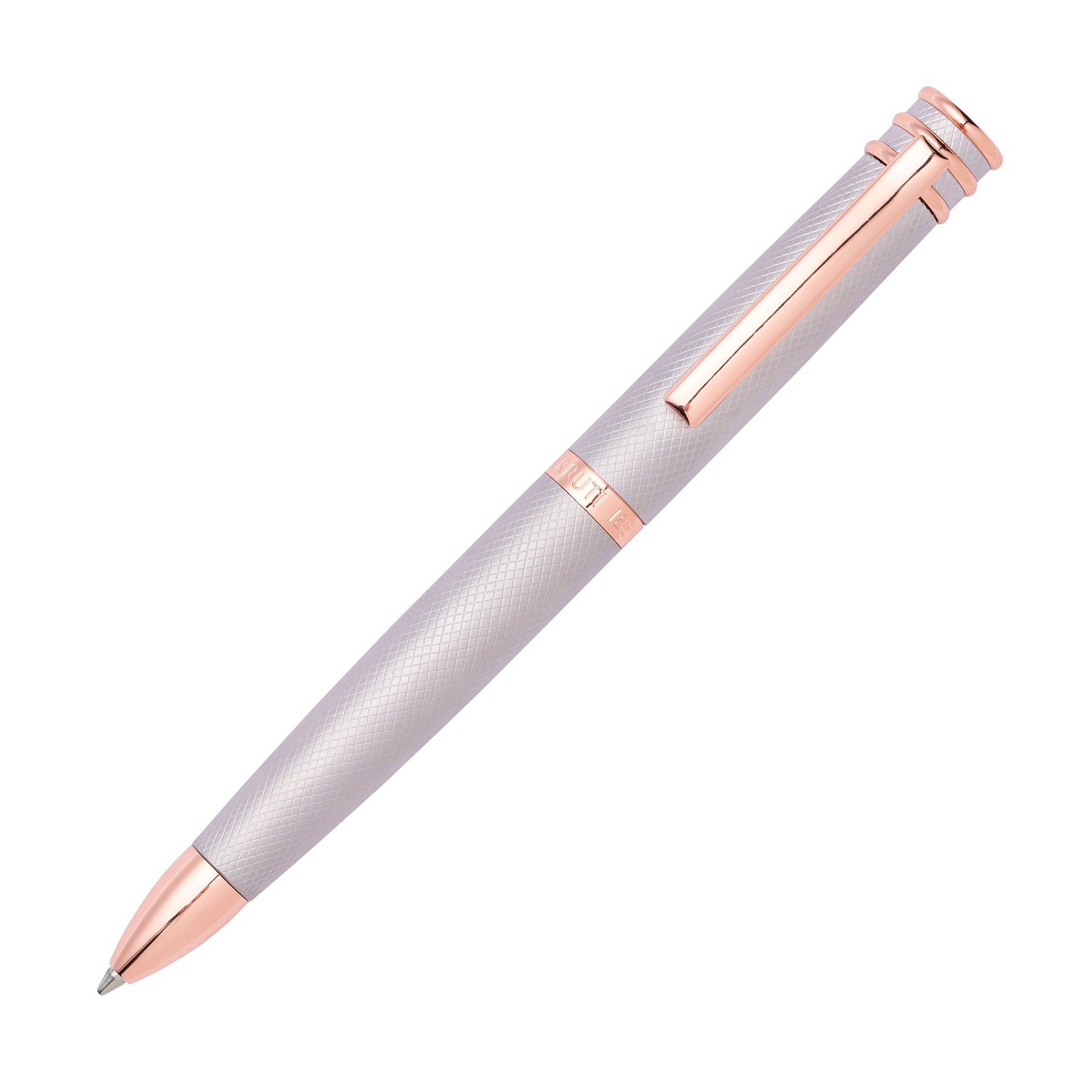 Cerruti 1881 Ballpoint Pen Abbey Diamond, in Box, Chrome