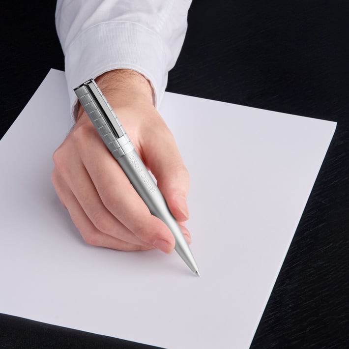 Hugo Boss Химикалка Arche Bauhaus, светлосива