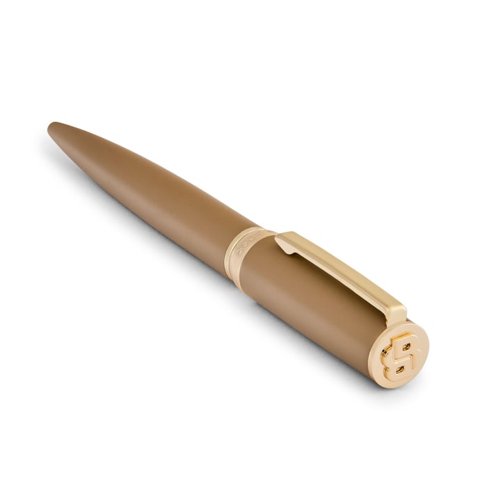 Hugo Boss Ballpoint pen Arche Double B, brown-gold