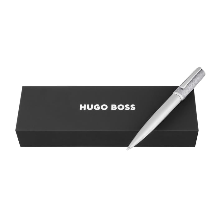 Hugo Boss Ballpoint pen Arche Monogram, silver
