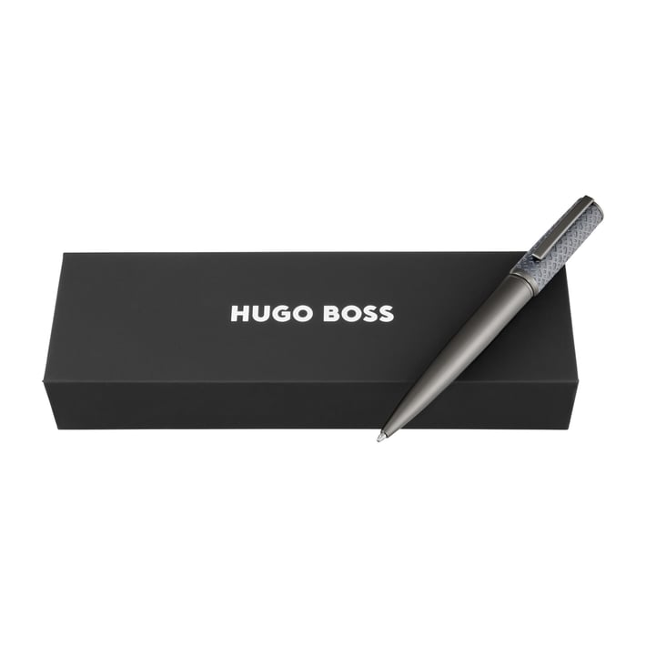 Hugo Boss Химикалка Arche Monogram, тъмносива