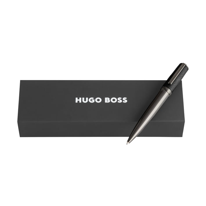Hugo Boss Химикалка Double B Saffiano, черна