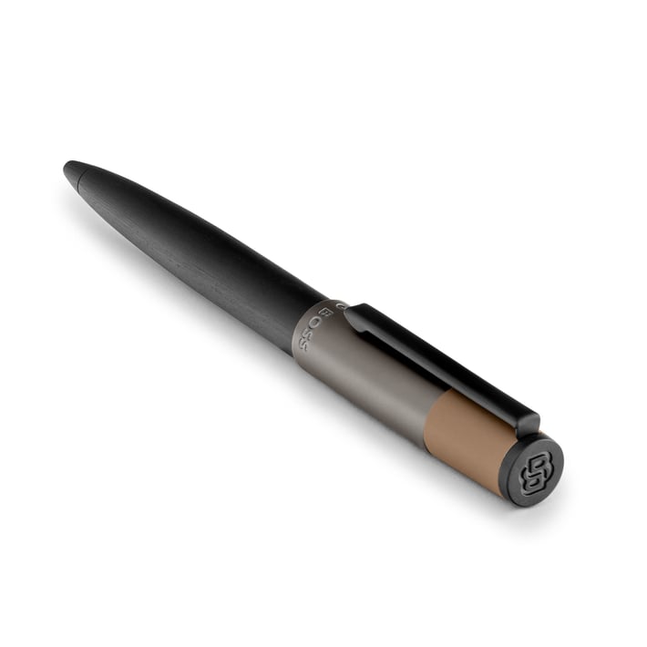 Hugo Boss Химикалка Gear Balance, черно-кафява