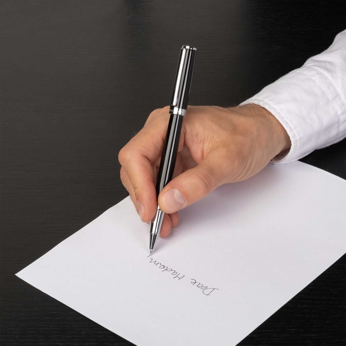 Hugo Boss Ролер Gear Icon, в кутия, черно-сребрист