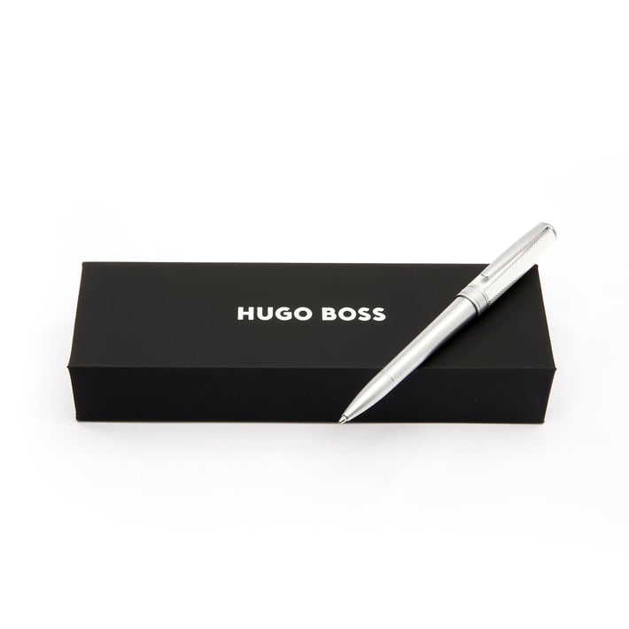 Hugo Boss Химикалка Essential Metal, в кутия, сребриста