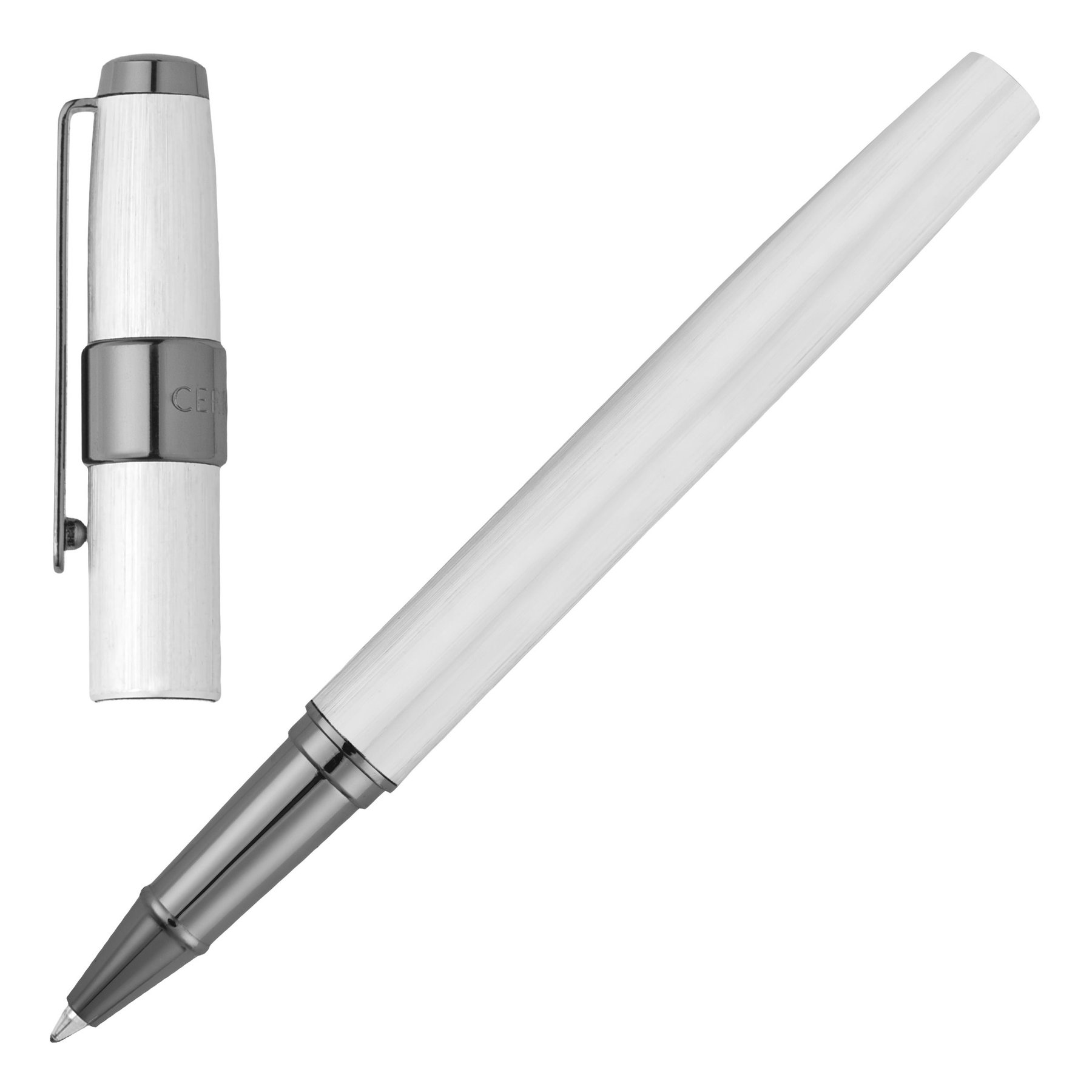 Cerruti 1881 Rollerball Block Brushed, boxed, silver