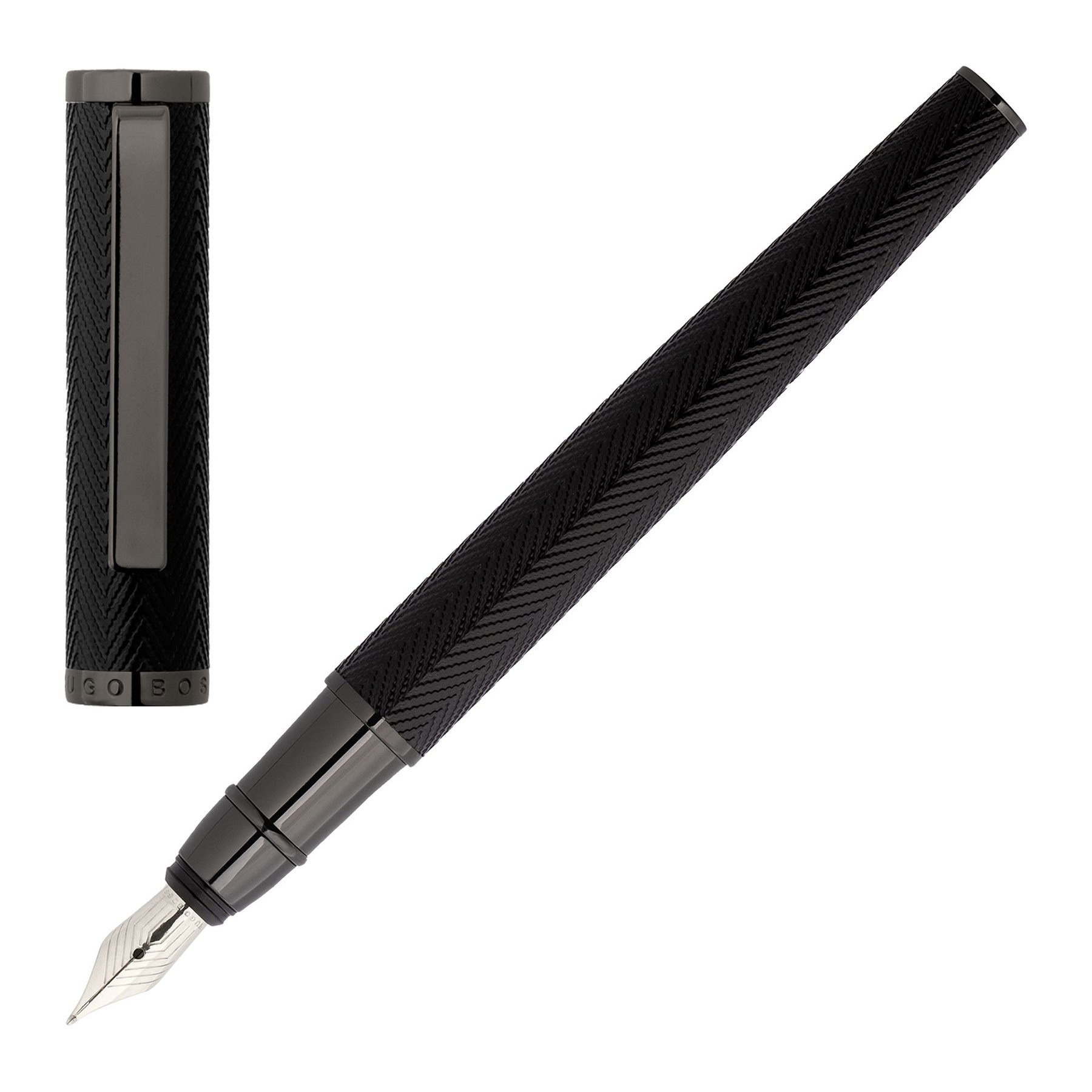 Hugo Boss Pen Formation Herringbone, in box, black