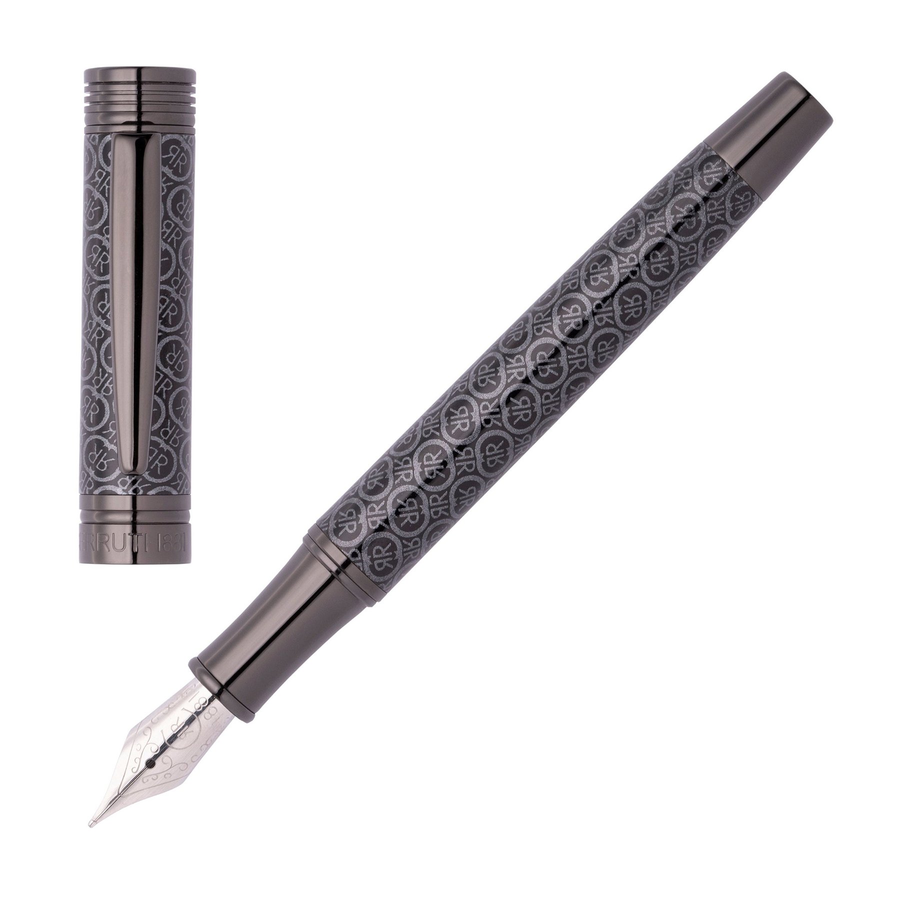 Fountain pen Cerruti 1881 Logomania, in box, grey