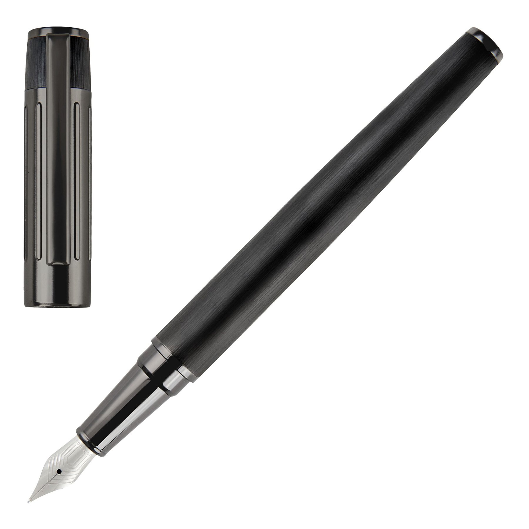 Hugo Boss Fountain pen Gear Ribs, in box, black