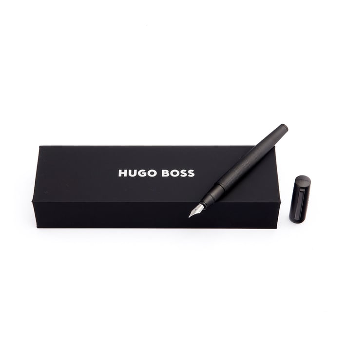 Hugo Boss Писалка Arche Iconic, в кутия, черна