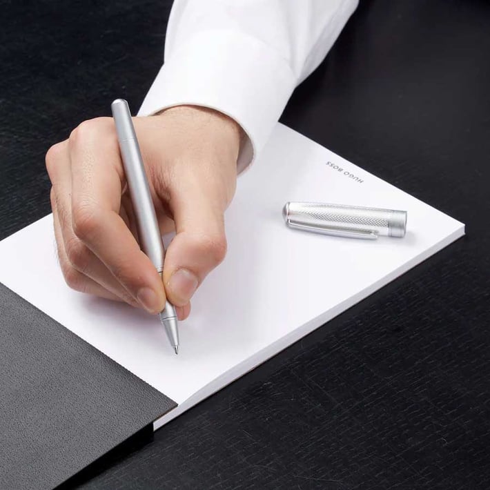 Hugo Boss Ролер Essential Metal, в кутия, сребрист