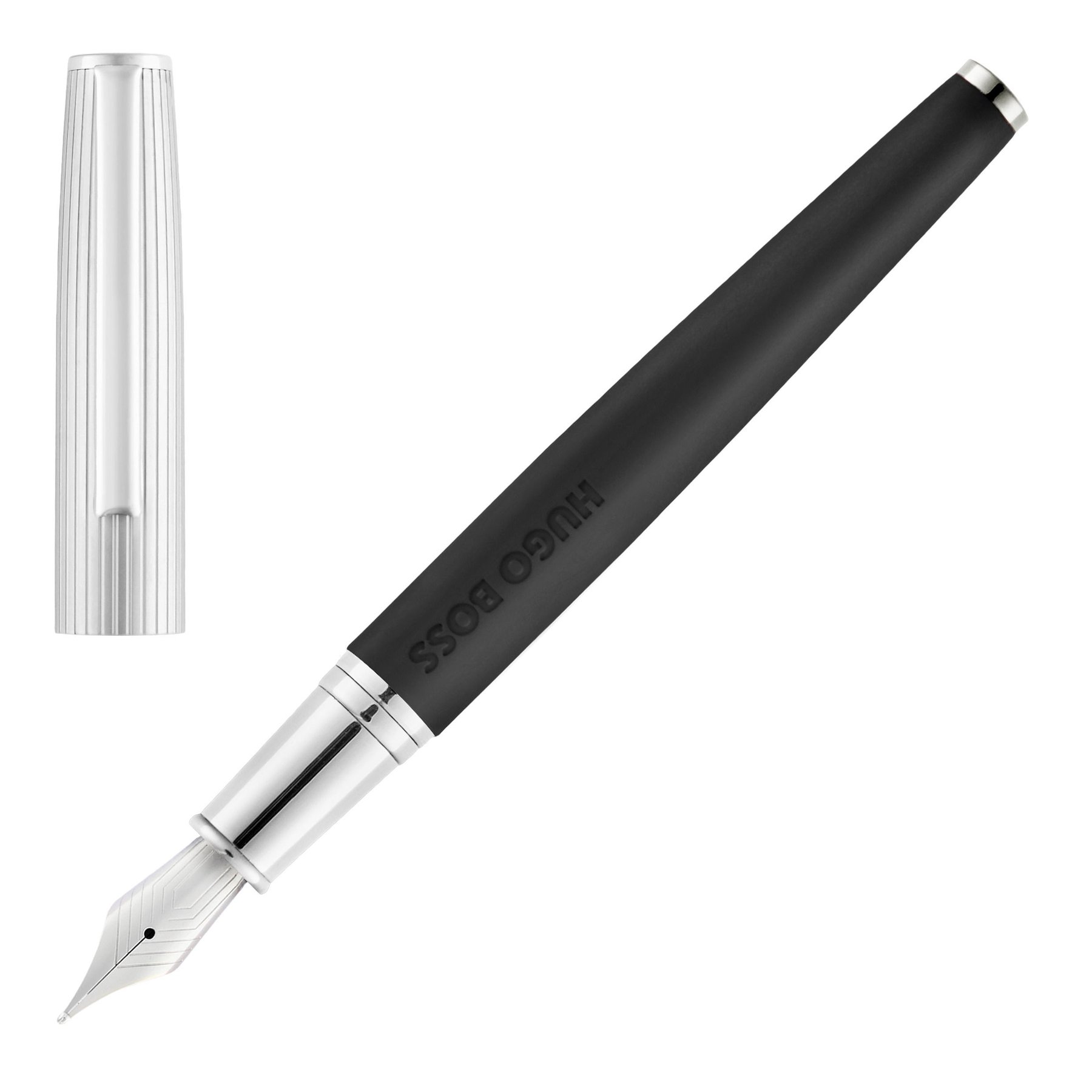 Hugo Boss Fountain pen Illusion Arcade, black-silver