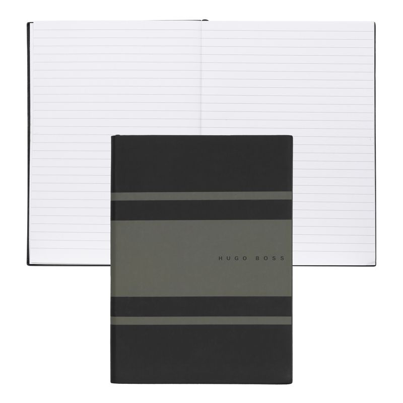 Hugo Boss Notebook Essential Gear Matrix, ruled, A5, dark green