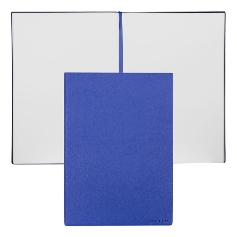Hugo Boss Essential Storyline notebook, blank pages, B5, blue
