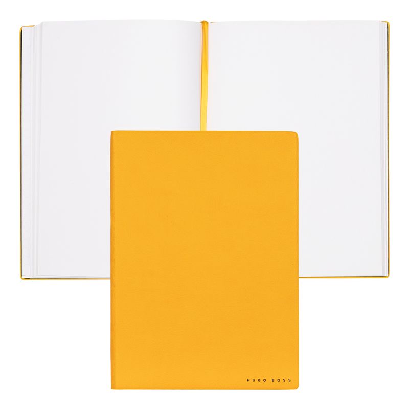 Hugo Boss Notebook Essential Storyline, blank pages, A5, yellow