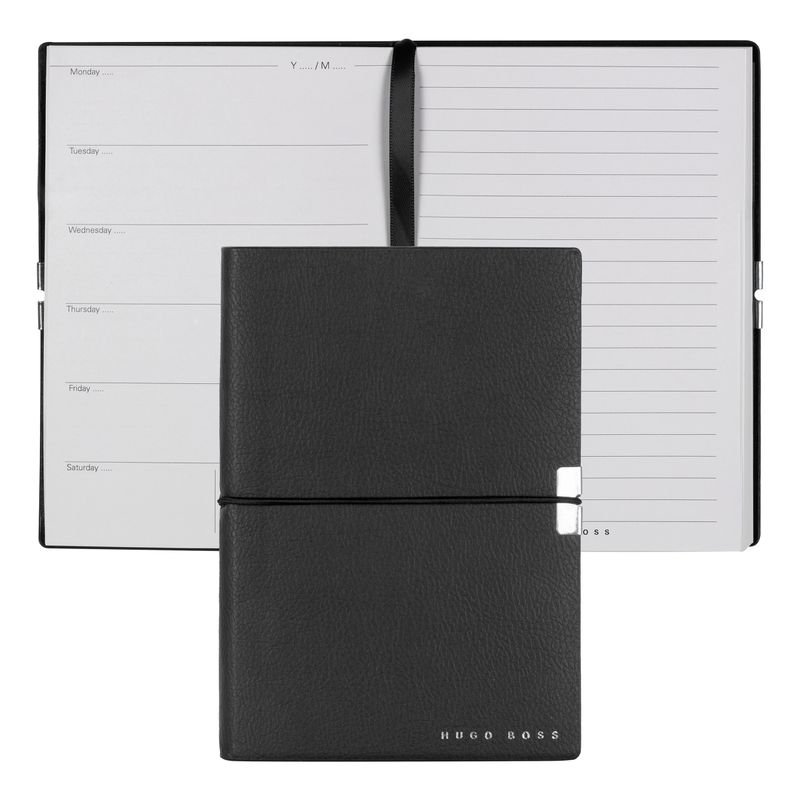 Hugo Boss Notebook Elegance Storyline, weekly planner, A6, black