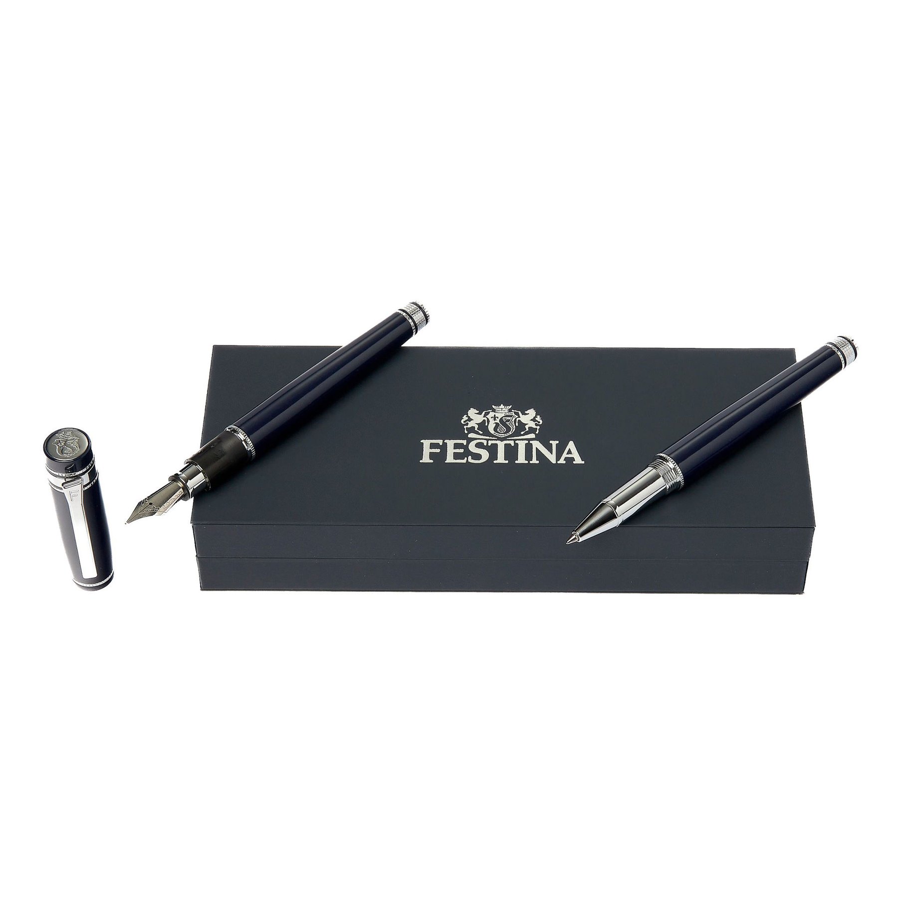 Festina Set Pen and Roller Bold Classic, in box, dark blue