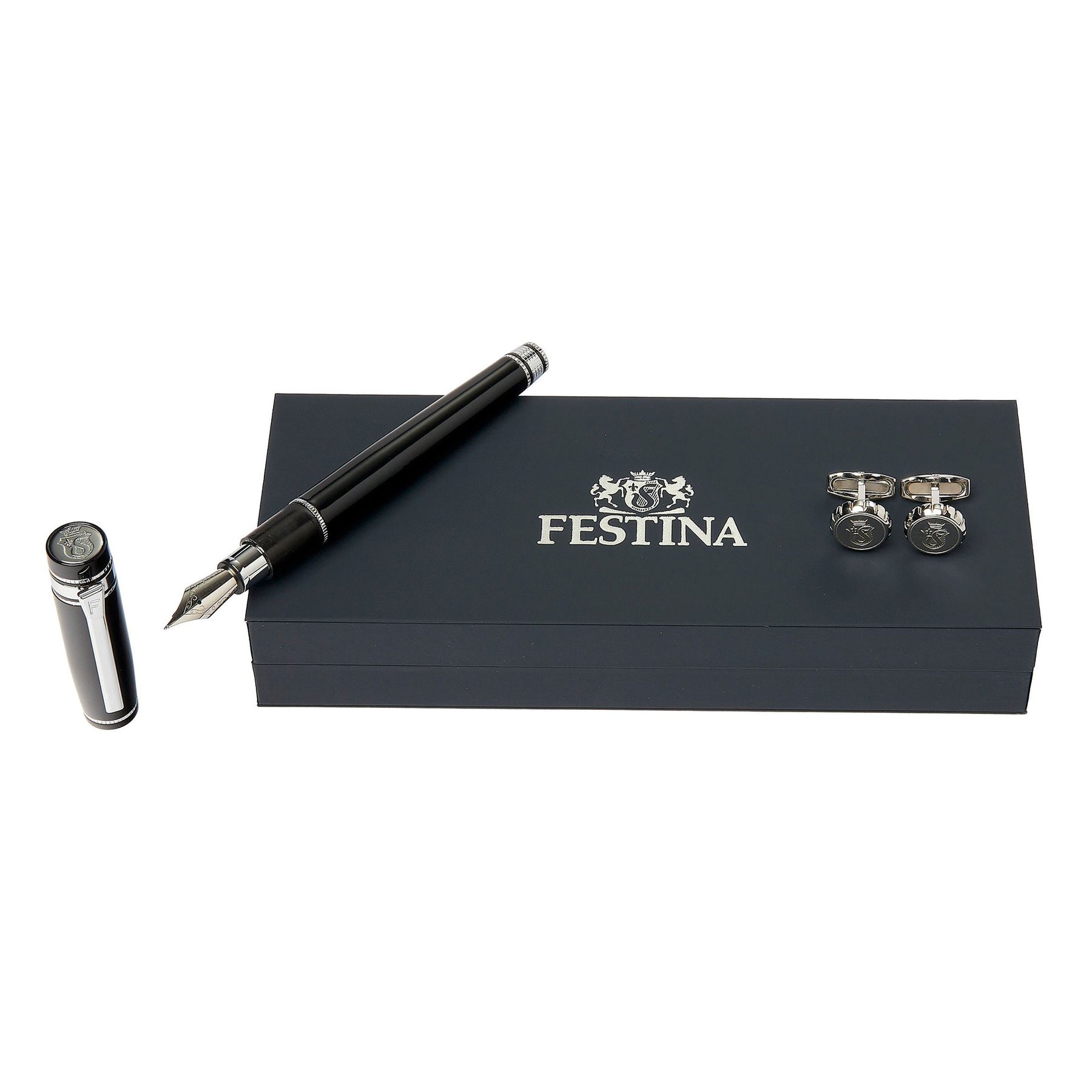 Festina Set pen and cufflinks Bold Classic, black