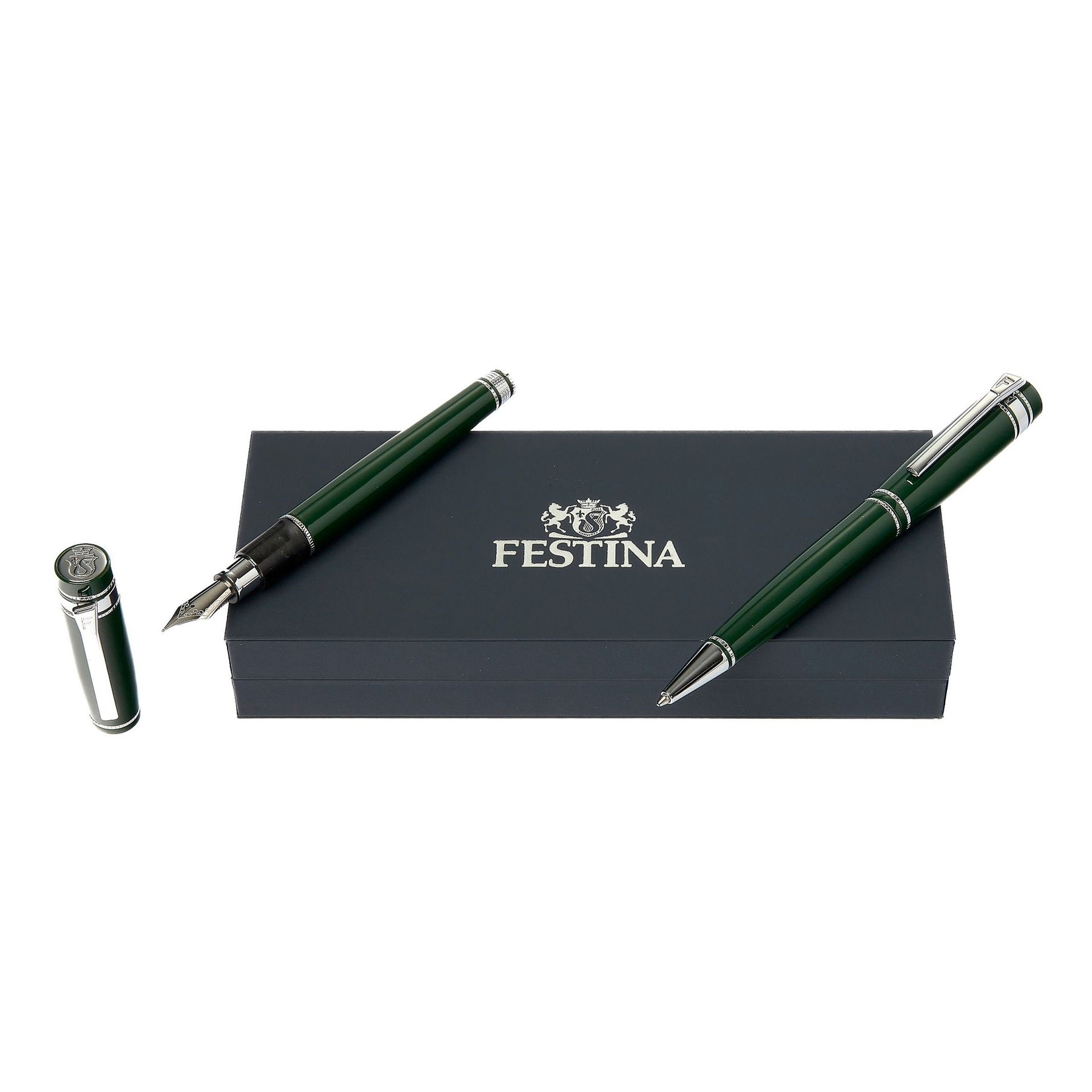 Festina Pen and Pencil Set Bold Classic, in Box, Green