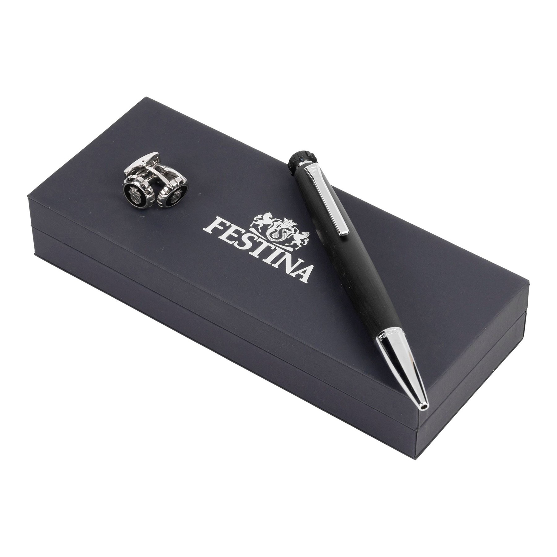 Festina Set ballpoint pen and cufflinks Chronobike Classic, black