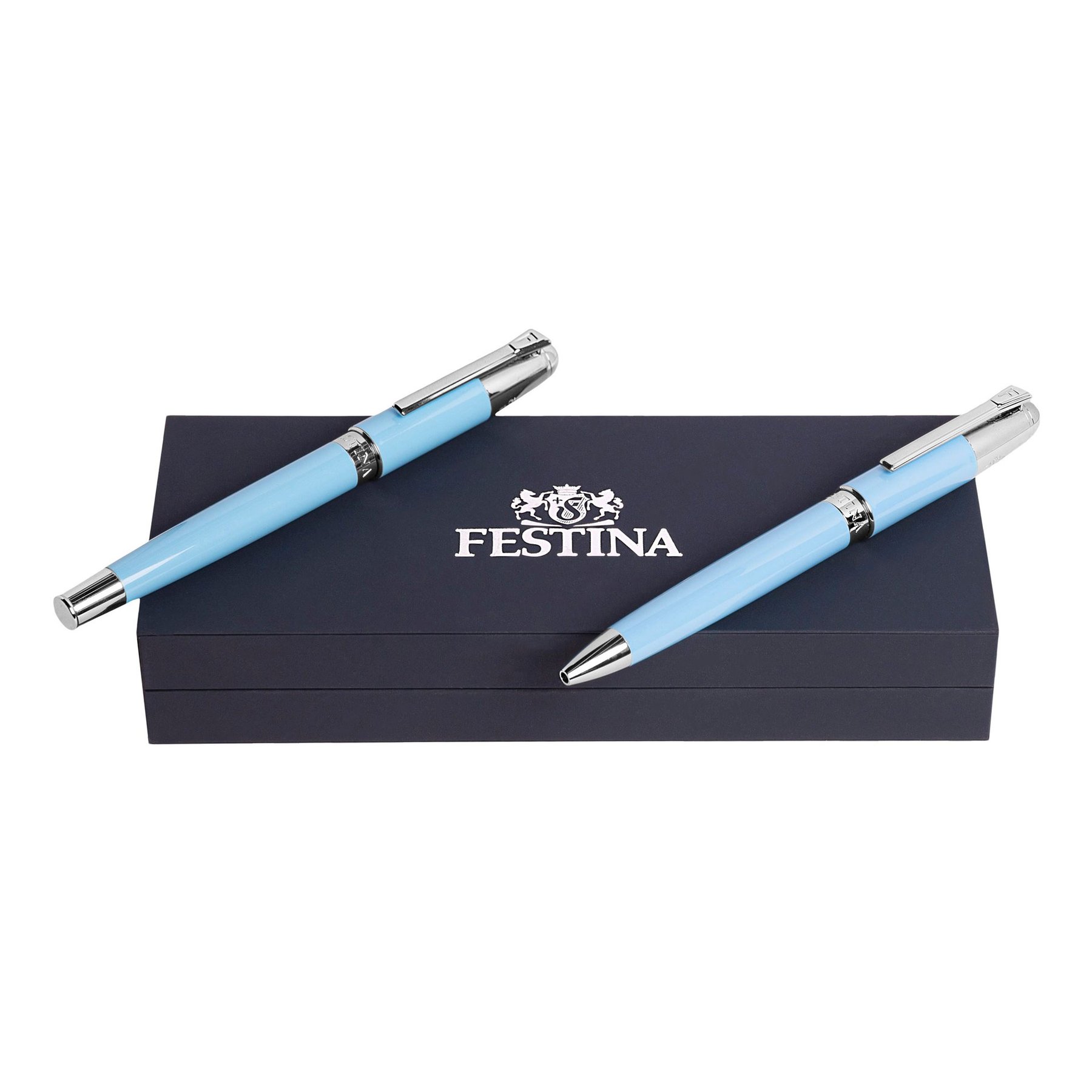 Festina Pen and pencil set Classicals Chrome, in box, light blue