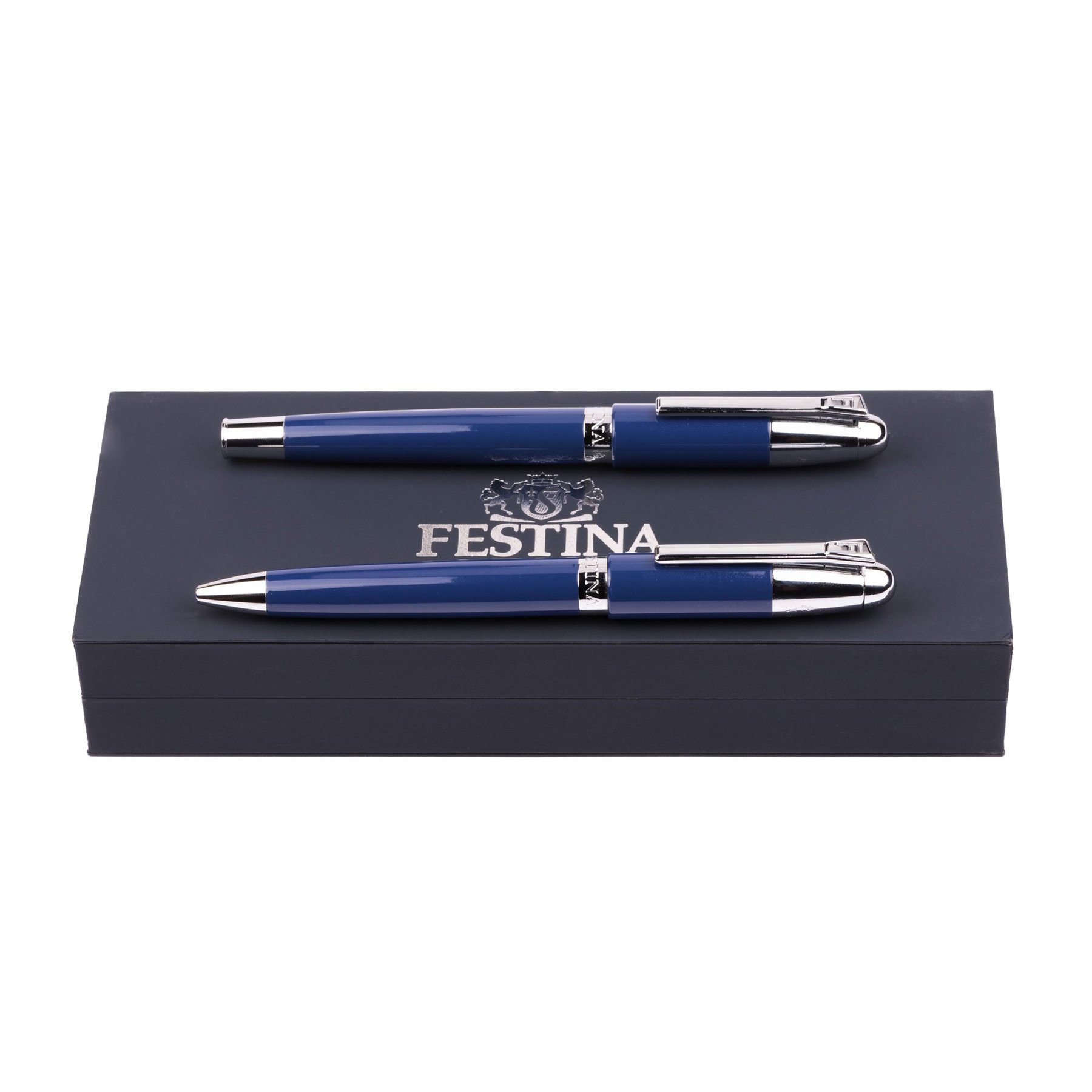 Festina Pen & Ballpoint Set Classicals Chrome, boxed, blue