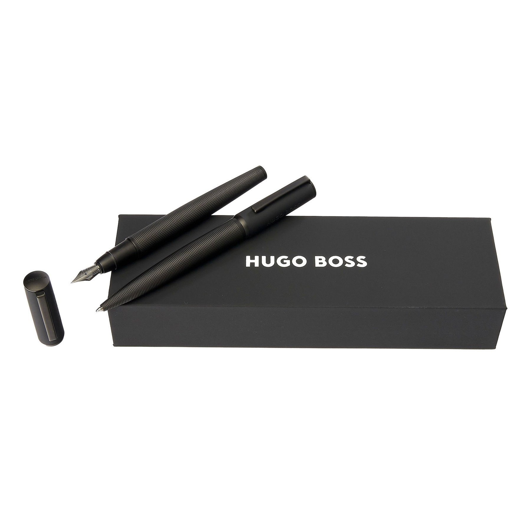 Hugo Boss Pen and Fountain Pen Set Arche Iconic, in box, black