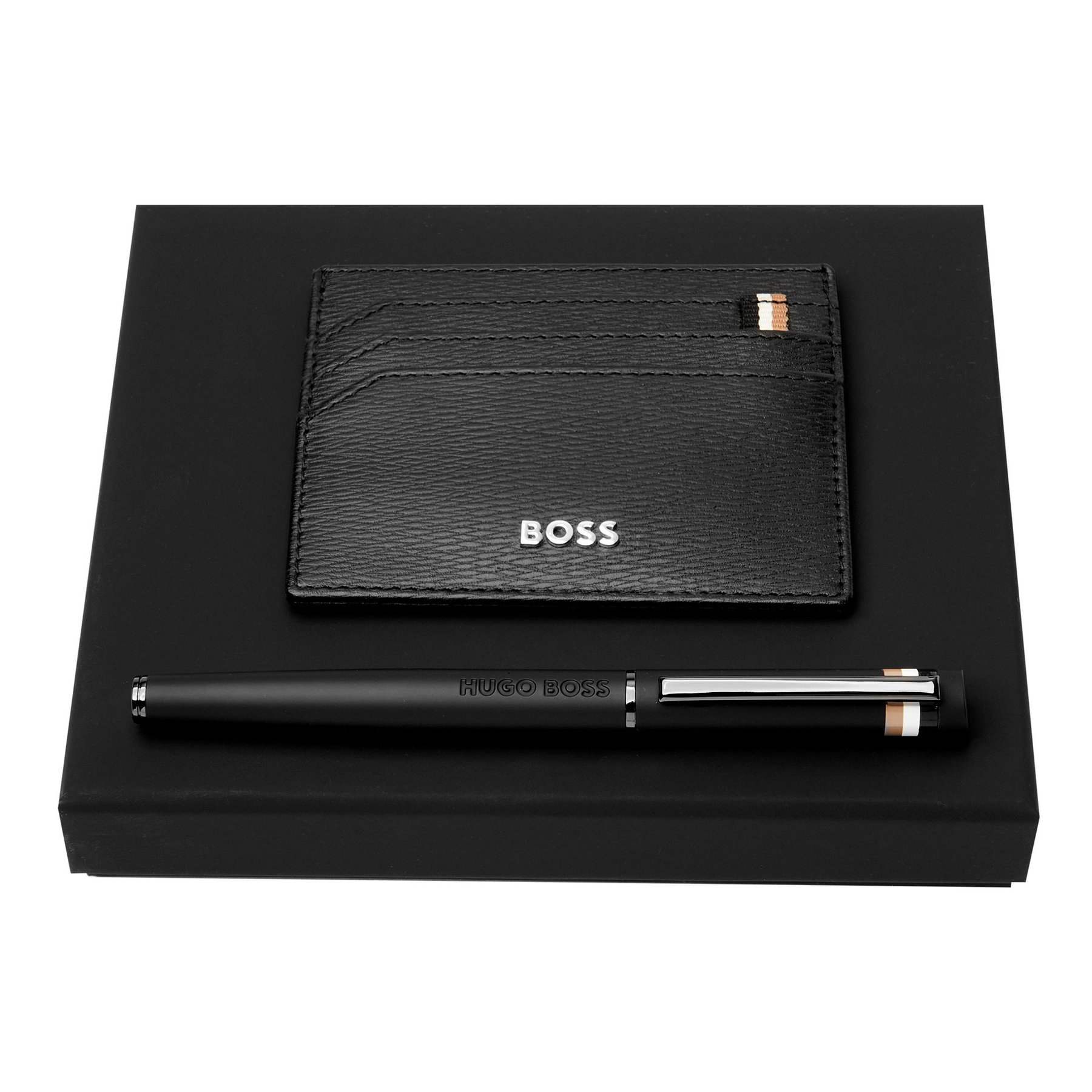 Hugo Boss Card holder and rollerball set Iconic, black