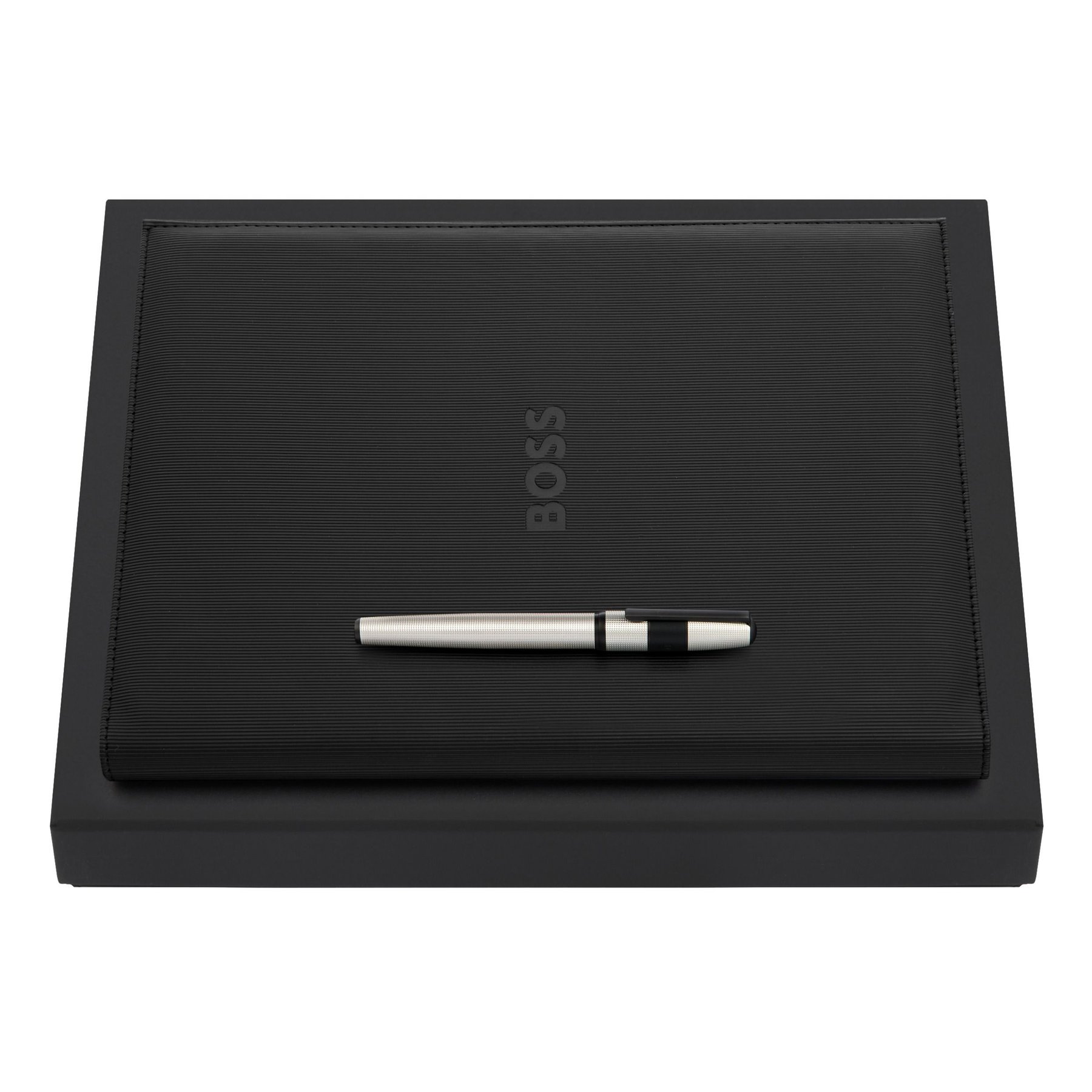 Hugo Boss Folder set Formation Line, A4, black and pen Grid Pearl, white