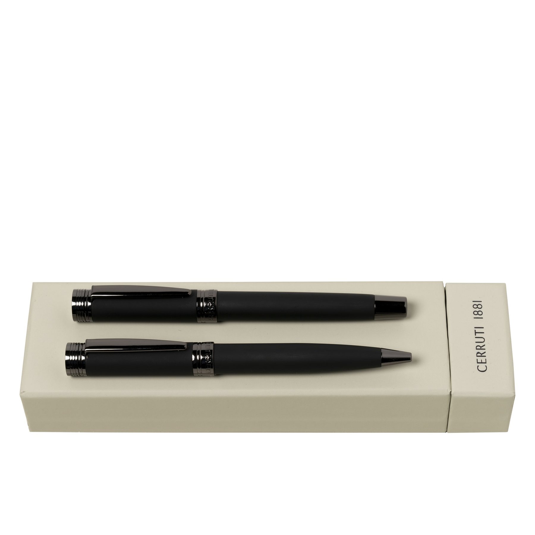 Cerruti 1881 Pen and ballpoint set Zoom Soft, in box, black