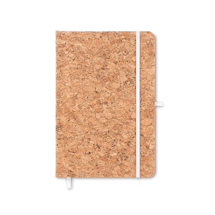 More Than Gifts Notebook Suber, A5, cork, with white elastic, 96 sheets
