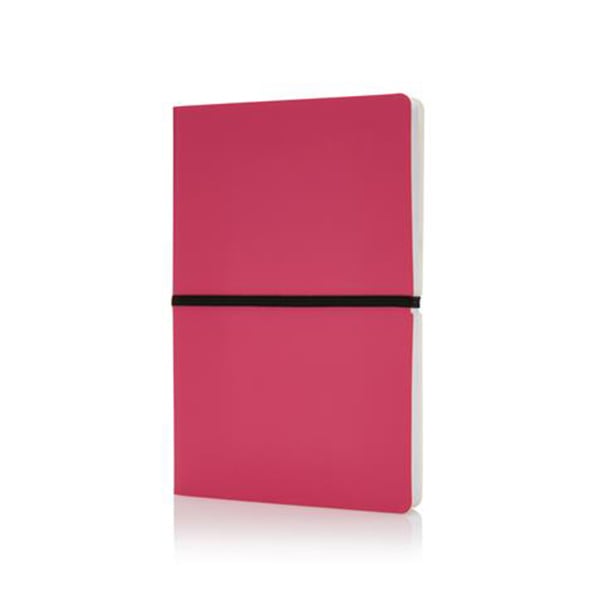 XD Notebook Deluxe, A5, elastic, soft cover, 96 sheets, pink