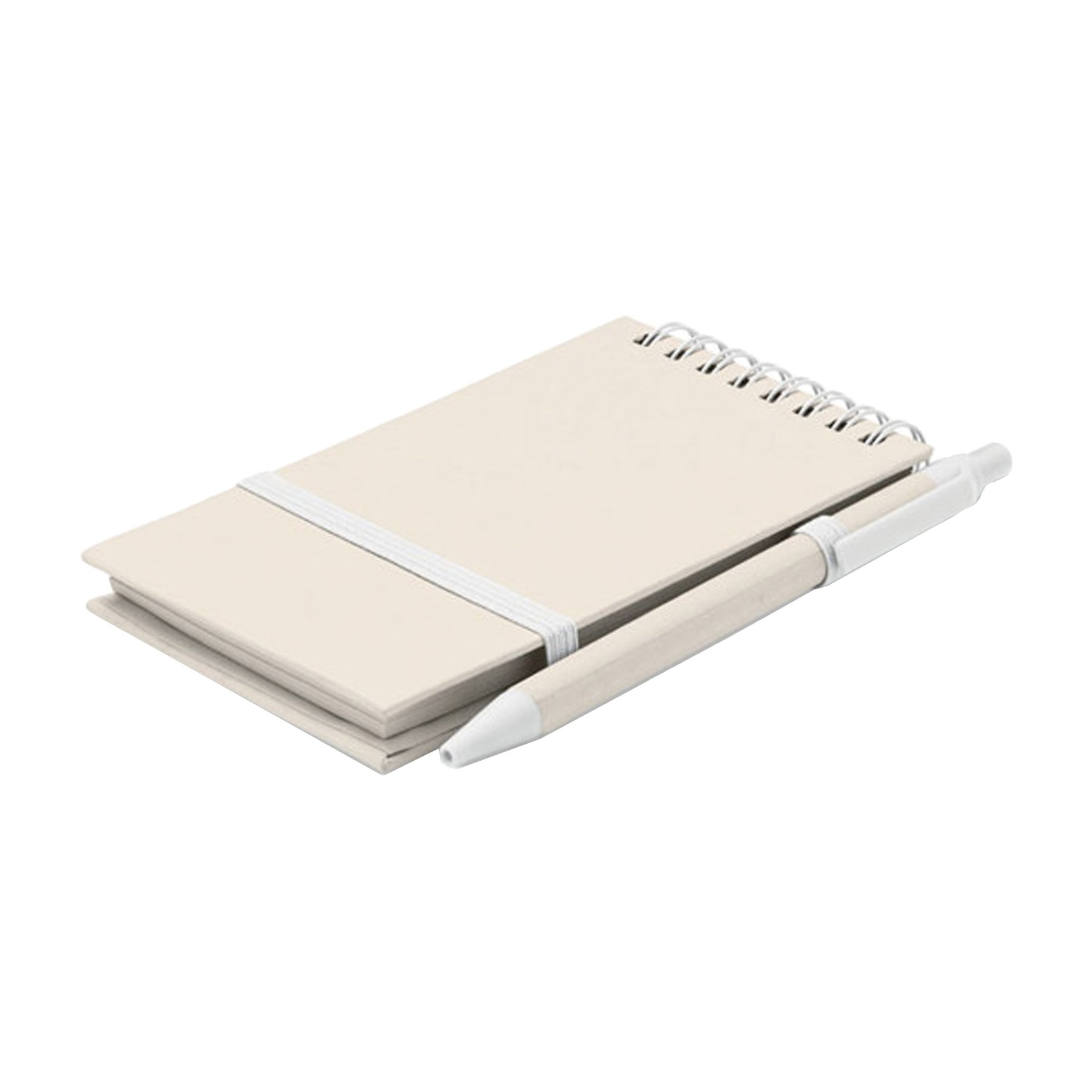 More Than Gifts Notebook and pen set Mito, A6, recycled cardboard, white