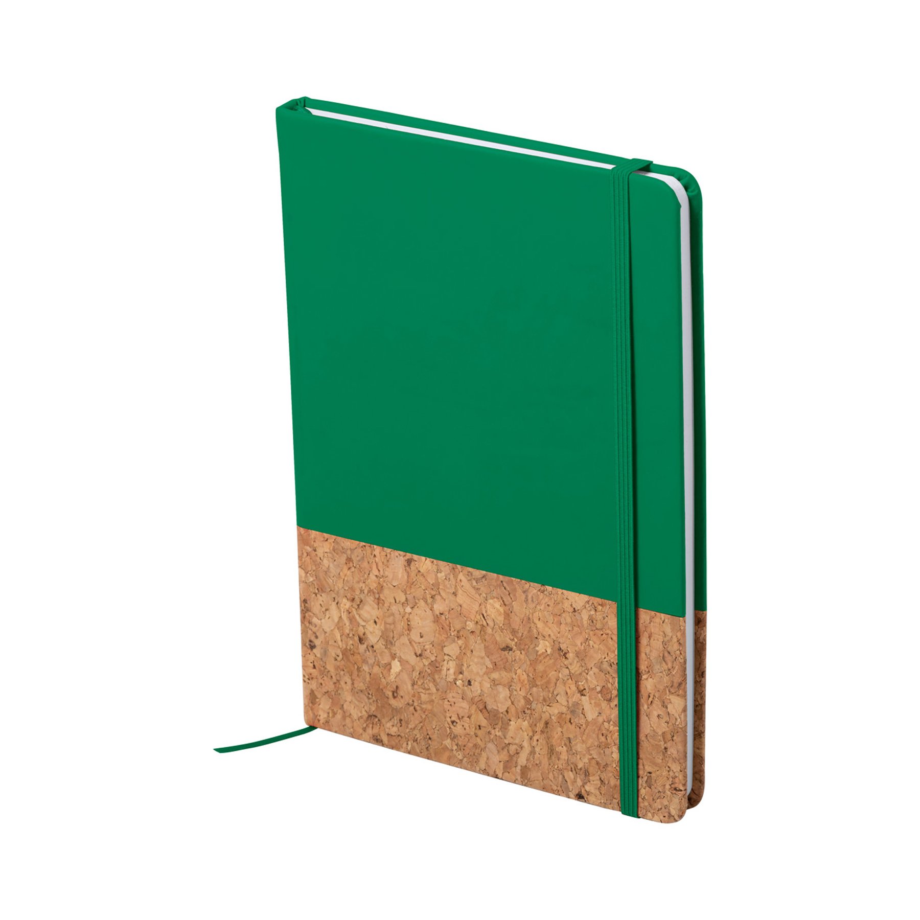 Notebook Amsterdam Cork&Pu, A5, with Elastic, 80 Sheets, Green