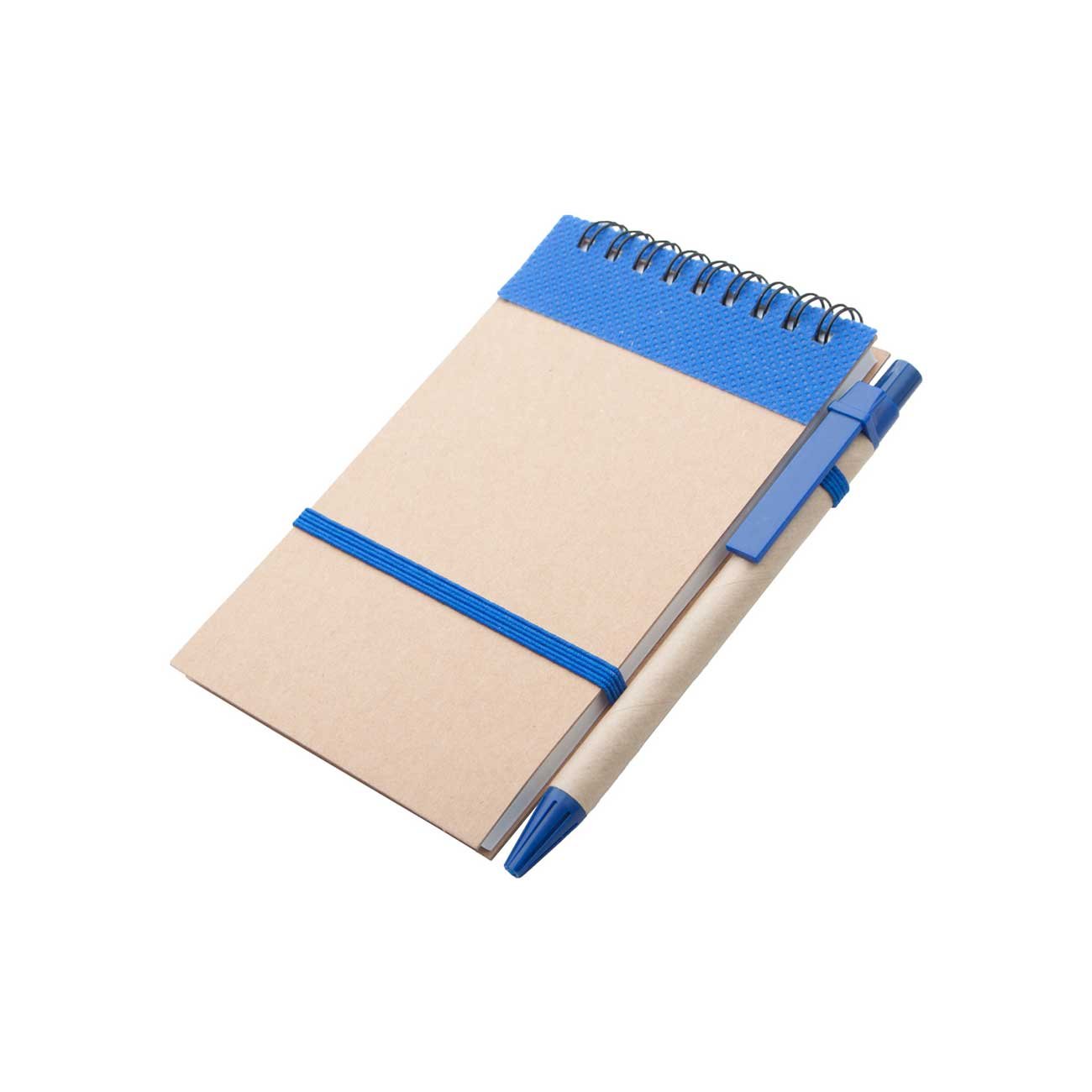 Set Atina, spiral notebook and pen, A6, blue