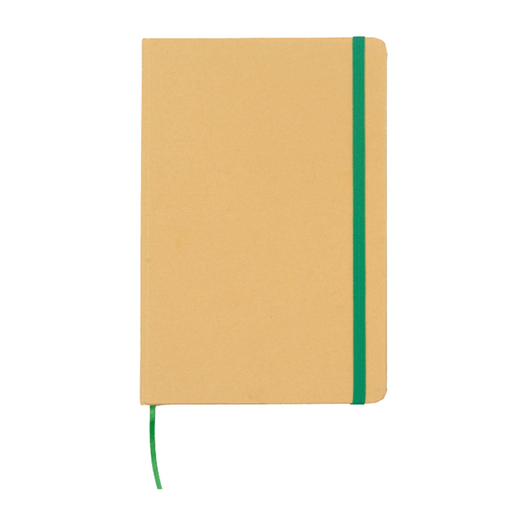 Notebook Berlin, A5, with elastic, recycled, 80 sheets, green