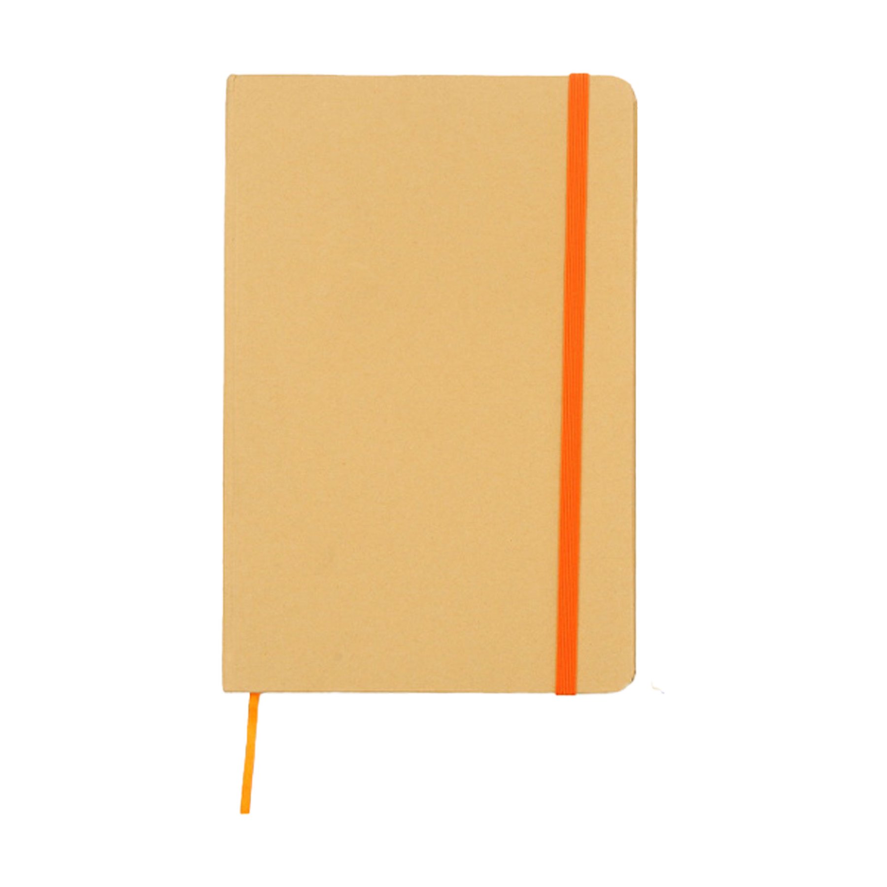 Notebook Berlin, A5, with elastic, recycled, 80 sheets, orange